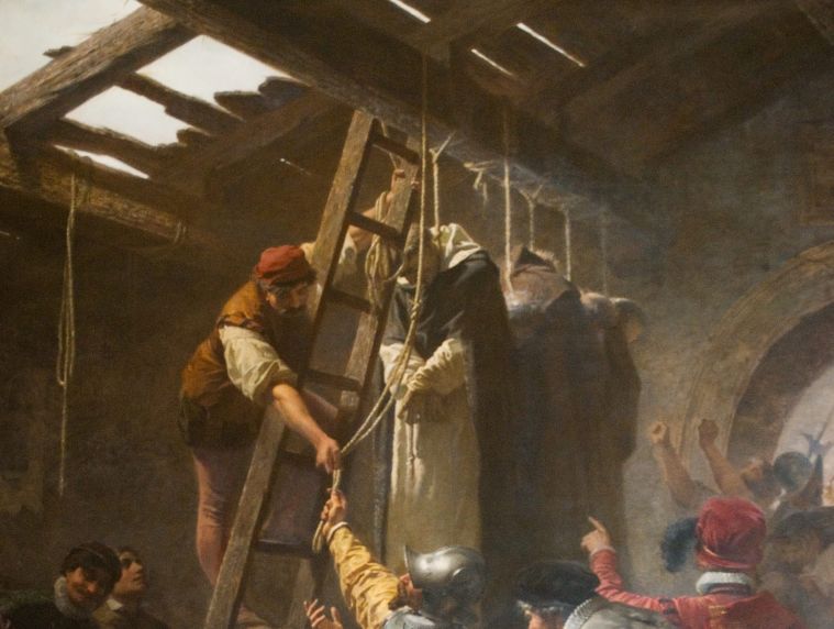 사본 -1)The Martyrs of Gorkum  Painting by Cesare Fracassini.jpg